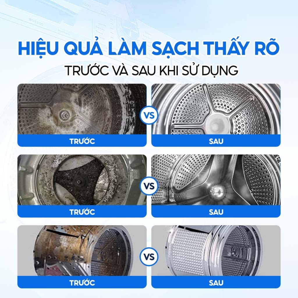 Bột Tẩy Lồng Máy Giặt,Tẩy Lồng Máy Giặt,loại bỏ nhanh nấm mốc, chất cặn, mảng bám, an toàn, phù hợp với mọi loại máy