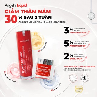 Bộ Đôi Serum & Kem Dưỡng Angel's Liquid Cải Thiện Thâm Nám Tranexamic Acid Mela Zero