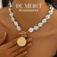 Vòng cổ ngọc trai De Merci Accessories không đều, thiết kế sang trọng, phong cách cổ điển SET02