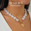 Vòng cổ ngọc trai De Merci Accessories không đều, thiết kế sang trọng, phong cách cổ điển SET02