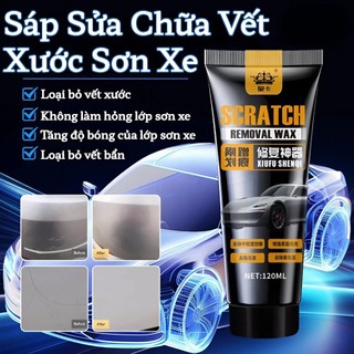 Sáp Xóa Vết Xước Sơn Xe 120ml, Kem Đánh Bóng Phục Hồi Sơn Ô Tô Xe Máy, Làm Mờ Trầy Nhẹ, Bóng Như Mới