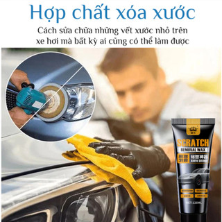Sáp Xóa Vết Xước Sơn Xe 120ml, Kem Đánh Bóng Phục Hồi Sơn Ô Tô Xe Máy, Làm Mờ Trầy Nhẹ, Bóng Như Mới