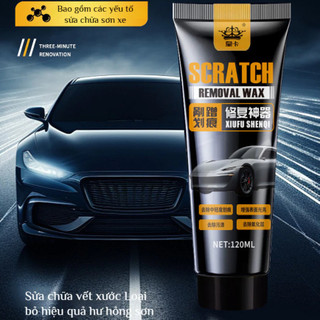 Sáp Xóa Vết Xước Sơn Xe 120ml, Kem Đánh Bóng Phục Hồi Sơn Ô Tô Xe Máy, Làm Mờ Trầy Nhẹ, Bóng Như Mới