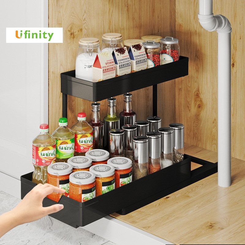 Lifinity Kệ Đa Năng 2 Tầng Có Thanh Trượt - Chất Liệu Chống Gỉ, Thiết Kế Chắc Chắn, Dễ Vệ Sinh