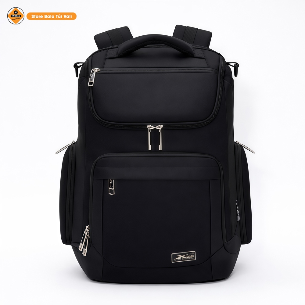 Balo laptop Xbags Prime X, Balo công sở màu đen 15.6 inch, nhiều ngăn tiện lợi, Đẳng cấp thời trang!
