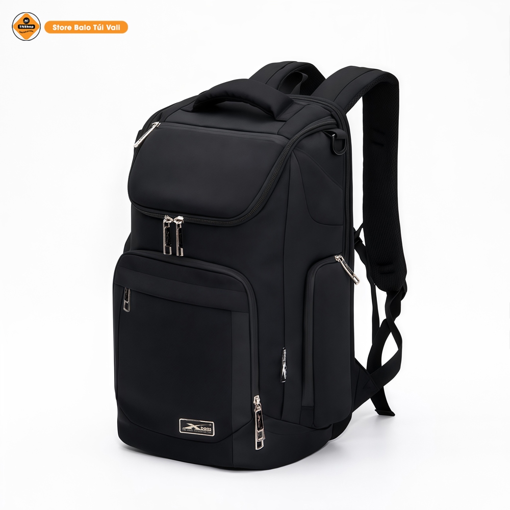 Balo laptop Xbags Prime X, Balo công sở màu đen 15.6 inch, nhiều ngăn tiện lợi, Đẳng cấp thời trang!