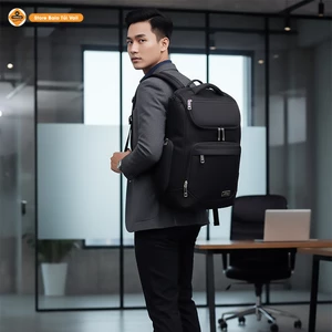 Balo laptop Xbags Prime X, Balo công sở màu đen 15.6 inch, nhiều ngăn tiện lợi, Đẳng cấp thời trang!