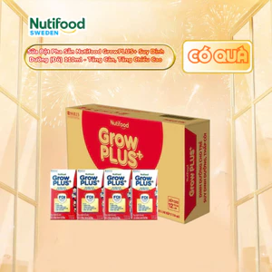 Thùng Sữa Bột Pha Sẵn Nutifood GrowPLUS+ Đỏ (Suy Dinh Dưỡng) - Tăng Cân, Tăng Chiều Cao (48 Hộp x 110ml)