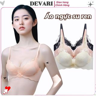 Áo ngực nữ su đúc ren cao cấp sang trọng đệm mút vừa nâng quả tạo khe gợi cảm quyến rũ DEVARI A1849