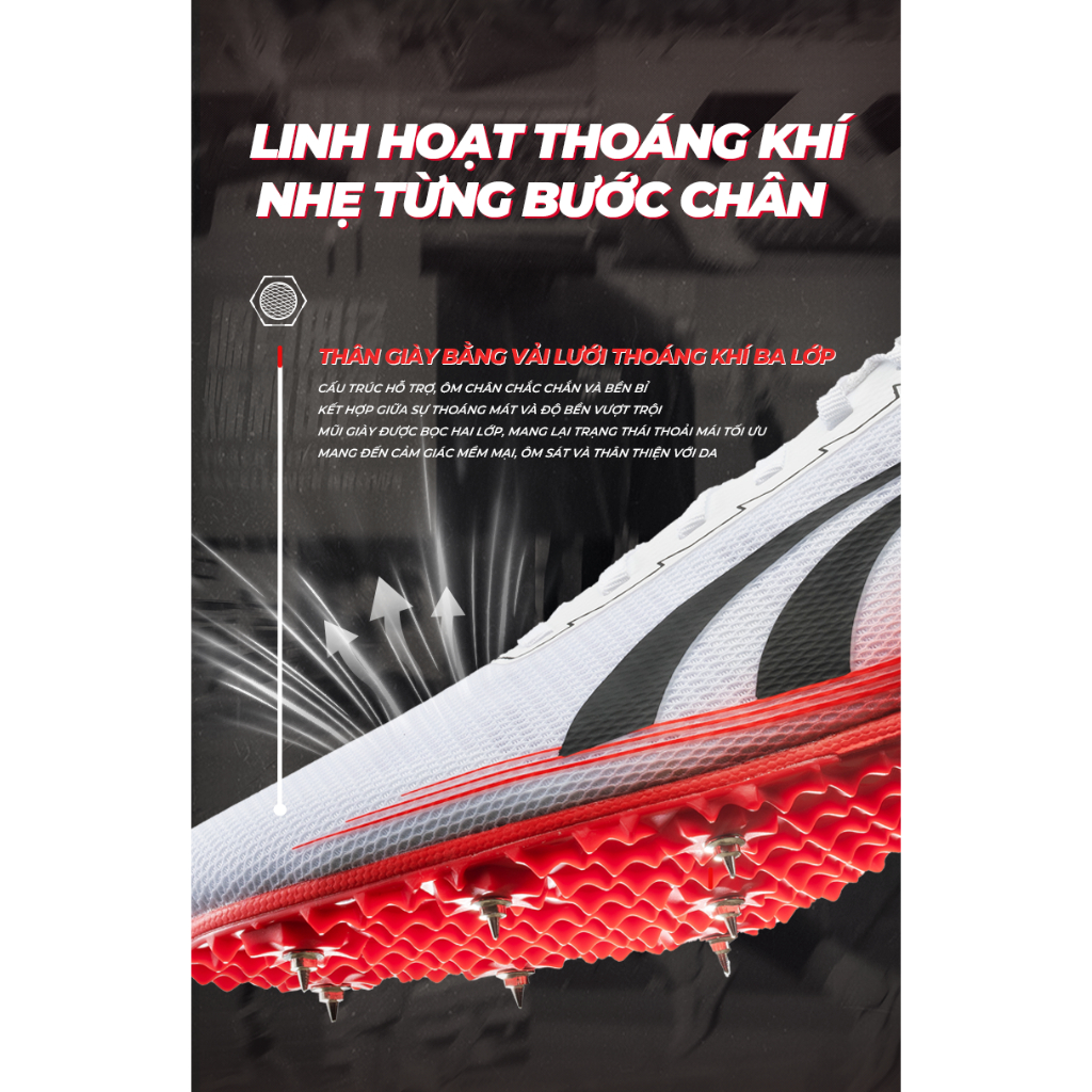 Giày đinh chạy bộ điền kinh nam nữ Do-win Thượng Đạo tập luyện và thi đấu cự ly ngắn, nhẹ ôm bứt tốc