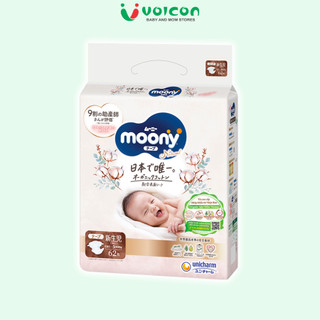 Tã Moony Natural Trắng Nhật Bản Bông Organic Siêu Mềm Mại Thấm Hút Vượt Trội An Toàn Cho Bé