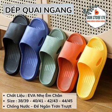 Dép Bánh Mì EVA Quai Trơn Đế Dày Êm Chân, Dép Mang Trong Nhà Nhà Tắm Chống Trượt Dép Nhẹ Bền