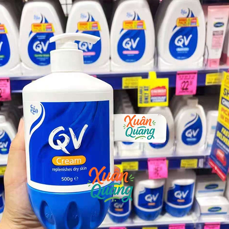 Kem dưỡng da cho bé Ego QV Baby Moisturising Cream 250g | Qv Cream With 10% Glycerin | QV Gentle Wash 500ml