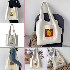 Túi tote TẾT liền thân CHÚC MỪNG NĂM MỚI PHÁT TÀI Túi vải TẾT đeo vai canvas quai liền thanh lịch tiện dụng