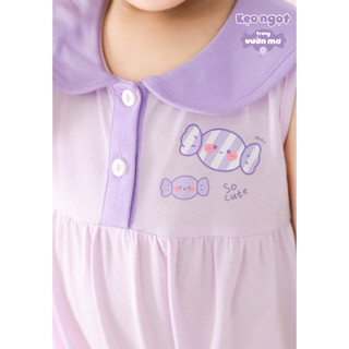NBAN (3M-24M) Bộ Bodysuit sát nách Kẹo Cute cotton thấm hút tốt, dễ mặc đi học đi chơi-CANDY5.25