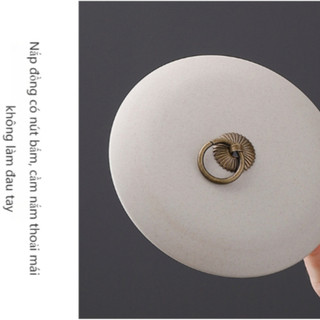Nhiều Mẫu Mã Hũ Gốm Thô Ceramic Có Nắp Chống Mùi Chống Bụi Chống Tro Bay