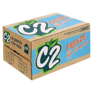 Thùng 24 chai trà đen dưa lưới bạc hà C2 Freeze 455ml