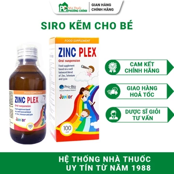 Siro Kẽm Cho Bé ZinC Plex - Hỗ Trợ Bé Ăn Ngon, Tăng Cường Sức Đề Kháng 100ml