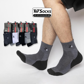 Vớ Tất Nam Cổ Trung Z6 Lót Nỉ Dày Dặn T&T SOCKS Nhiều Màu Thấm Hút Êm Ái Khử Mùi - NAM030