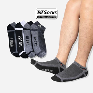 Vớ Tất Nam Cổ Ngắn Xù Dày Asean T&T SOCKS Thoáng Khí Êm Ái - NAM001