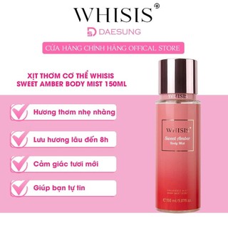 Xịt Thơm Cơ Thể WHISIS 150ml Hương Ngọt Ngào Quyến Rũ - Amber & Rose Nuit, Năng Lượng Tươi Mát