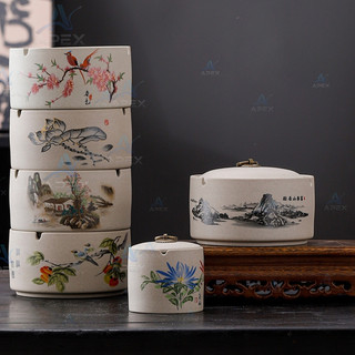 Hũ Gốm Thô Ceramic Có Nắp Chống Mùi Chống Tro Bay Chống Bụi Nhiều Mẫu Mã
