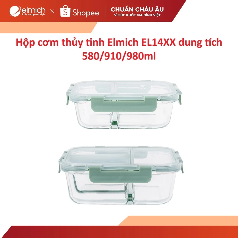 Hộp cơm thủy tinh Elmich