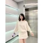 _Set áo trễ vai tay dơi bo ống mix chân váy(có quần bảo hộ) S001