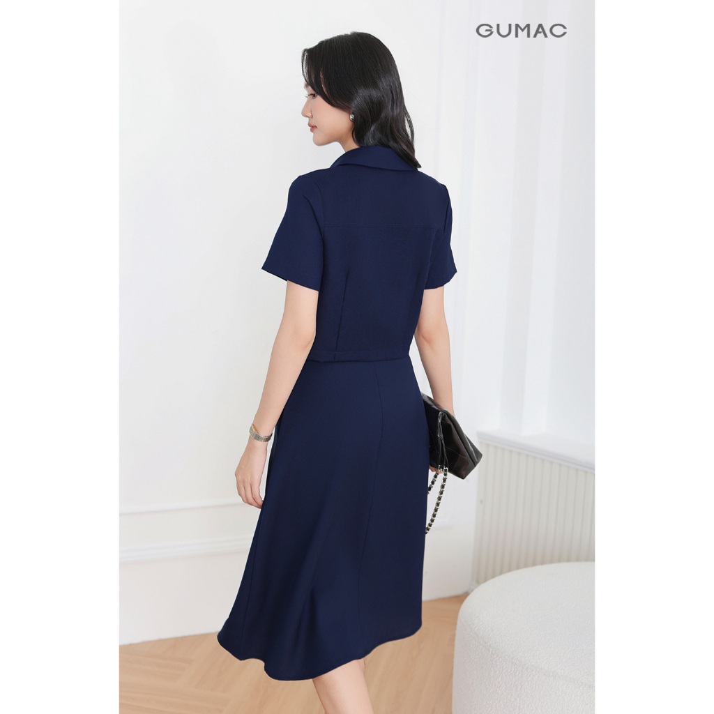 Set lẻ Áo lửng cổ lá sen  AF04012 - Chân váy nữ GUMAC A xòe  VF04013