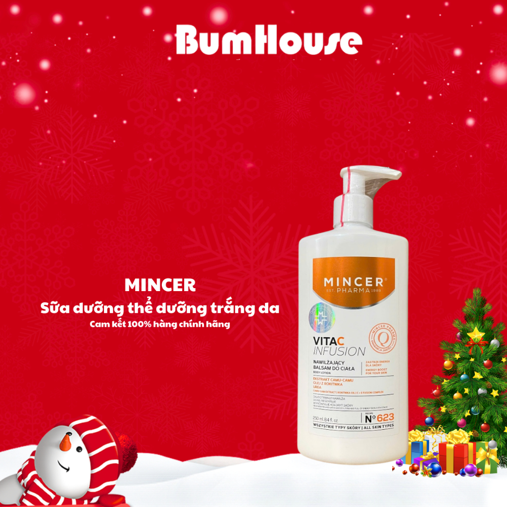 [HÀNG CTY] Lotion dưỡng thể Mincer Pharma Vitac Infusion 250ml sáng da, mịn màng, cấp ẩm