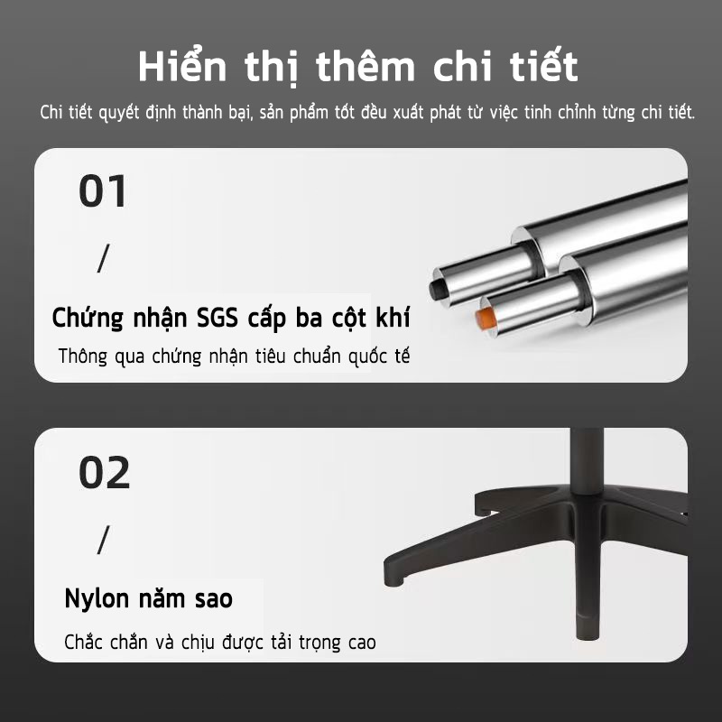 Ghế máy tính nâng hạ xoay NOVUS - Kết cấu công thái học người, vải da chống bẩn không cần giặt, thoải mái ngồi lâu