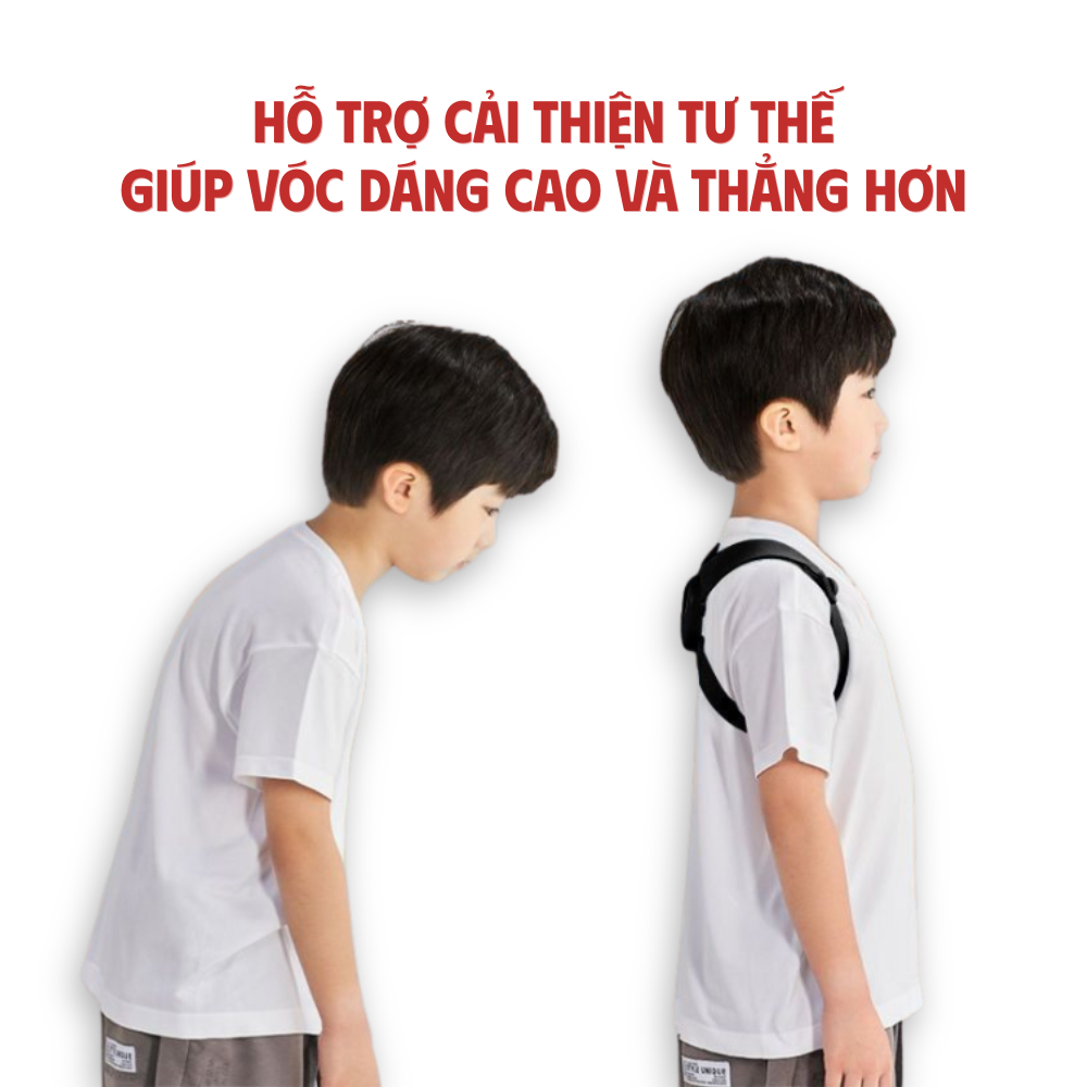 Đai Chống Gù Lưng Báo Rung Cảm Biến 3 Chiều Nhắc Nhở Sửa Tư Thế Thông Minh