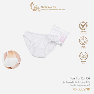 M&B (L,XL,XXL) Set 5 quần lót tiện lợi sử dụng 1 lần cao cấp M&B cho mẹ bầu, mẹ sau sinh từ 40kg đến 70kg