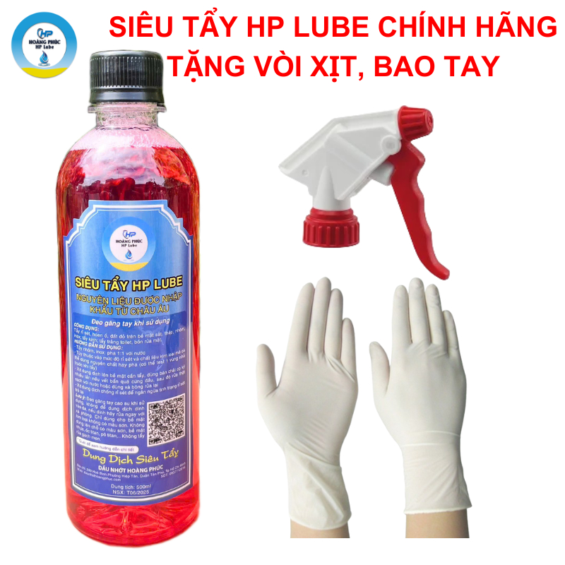 Siêu Tẩy Rửa Lốc Máy, Tẩy Rửa Xe Không Chạm, Tẩy Rỉ Sét HP LUBE Mẫu Mới Dung Tích 500ml