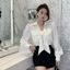 Áo Sơ Mi Nữ Trắng Tay Phồng Cổ Nơ Phong Cách Hàn Quốc – Blouse Thanh Lịch Sexy Nhẹ Đi Làm, Đi Chơi