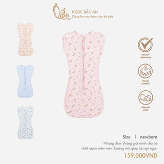 M&B (0-3m) Nhộng chũn sơ sinh chất Rayon mềm mại, thông hơi thoáng mát chống giật mình.