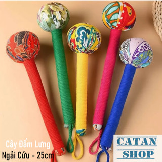 Cây Đấm Lưng Thảo Mộc Ngải Cứu Gậy Massage Cầm Tay Giảm Căng Thẳng Giảm Đau Nhức Xương Khớp-GD981-Damlung-25cm