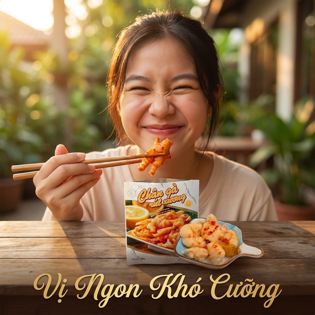 Meow Chân gà không xương chua cay (80g) - Giòn sần sật, đậm đà khó cưỡng