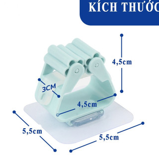 Móc dán tường kẹp giữ chổi cây lau nhà chịu lực 6kg chắc chắn tiện lợi gọn gàng #A46