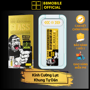 Kính cường lực khung tự dán iPhone WK chống bụi màng loa dành cho điện thoại 11 12 13 14 15 16 17