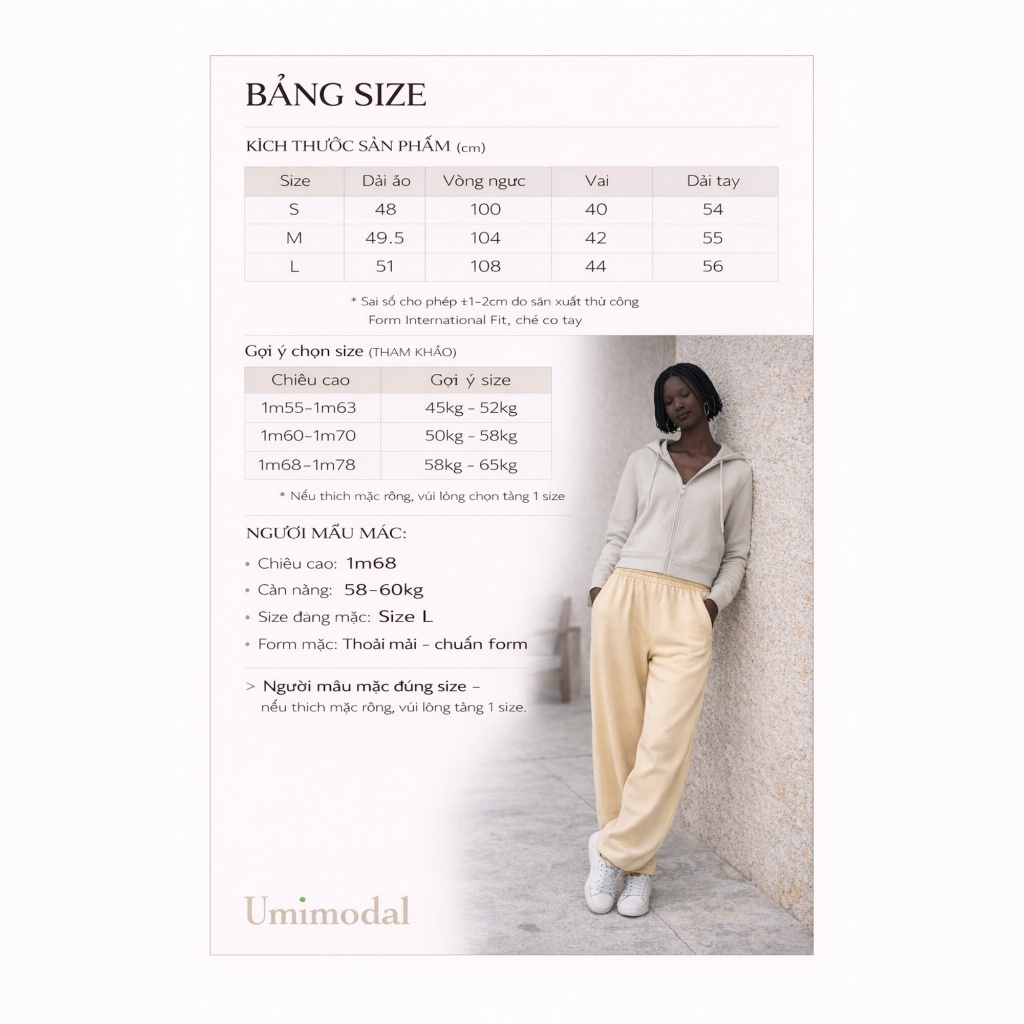 Áo khoác croptop nữ Umimodal – vải modal mềm mịn, mát nhẹ, mặc thoải mái