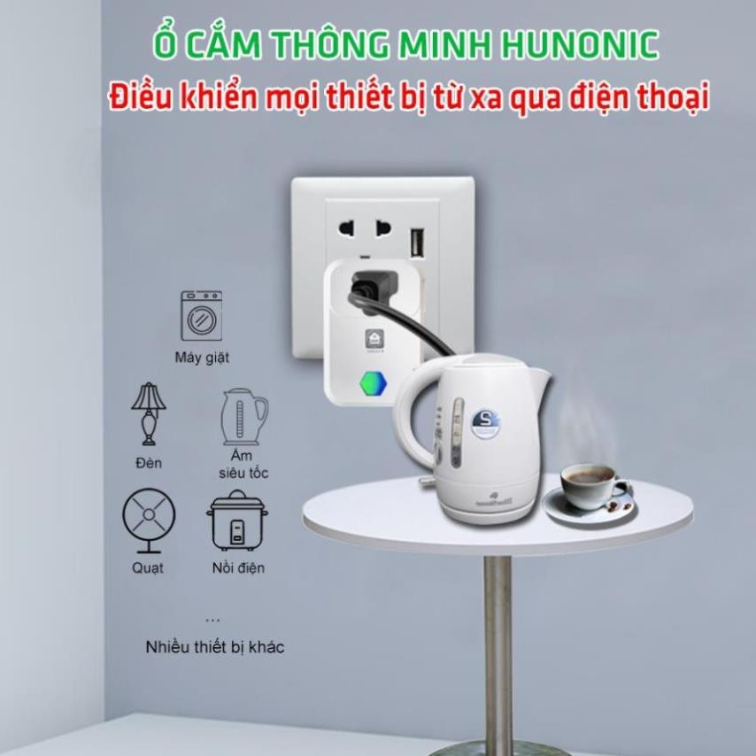 Ổ Cắm Thông Minh Wifi Hunonic, Ổ Cắm Hẹn Giờ Từ Xa, Ổ cắm bật tắt trên điện thoại  Điều Khiển Mọi Thiết Bị Từ Xa