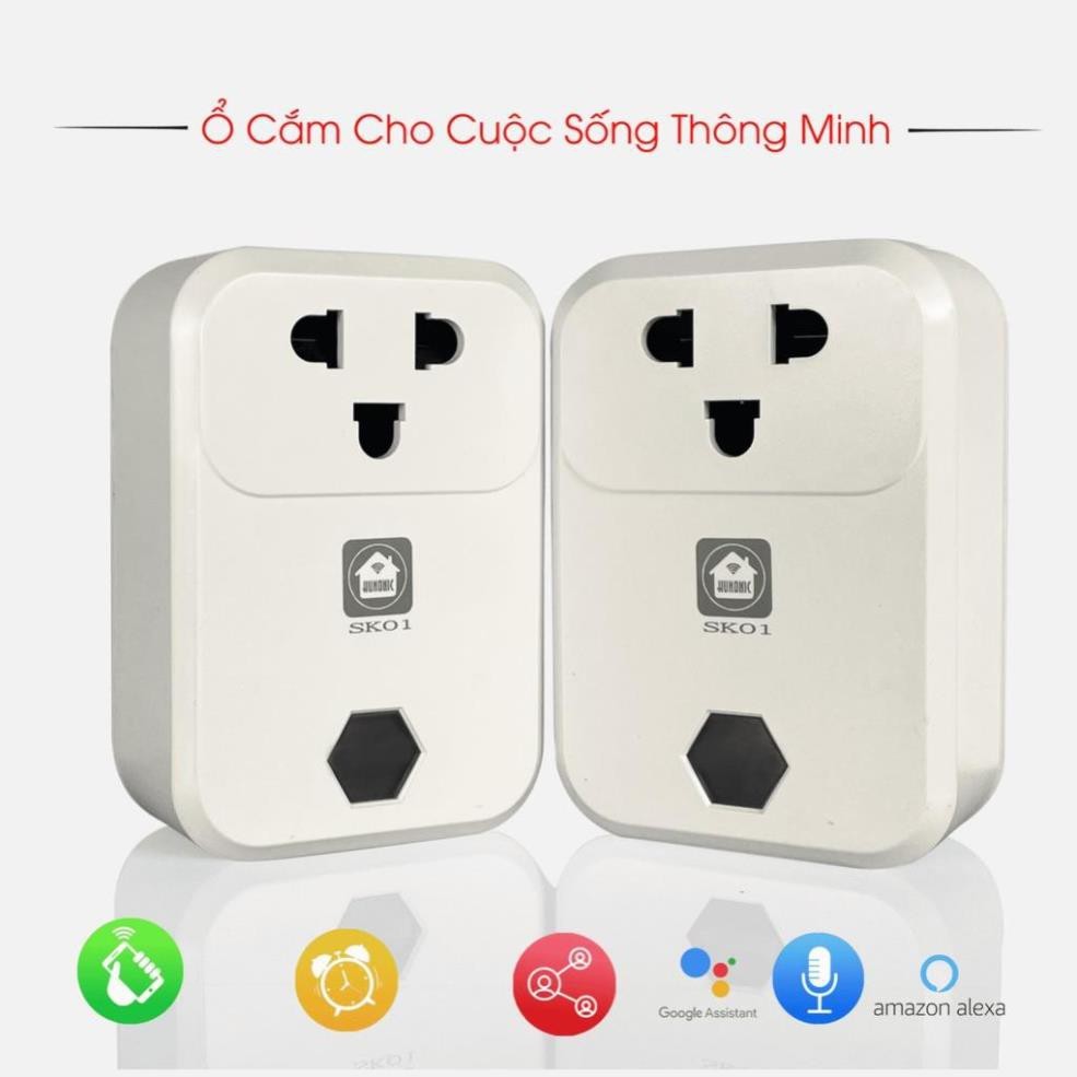 Ổ Cắm Thông Minh Wifi Hunonic, Ổ Cắm Hẹn Giờ Từ Xa, Ổ cắm bật tắt trên điện thoại  Điều Khiển Mọi Thiết Bị Từ Xa