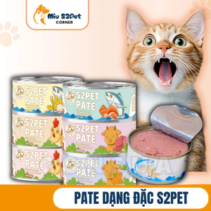 Pate S2Pet Dạng Đặc Lon 85g Cho Mèo – Pate Snack Dinh Dưỡng Cao Cấp, Giàu Taurine & Vitamin