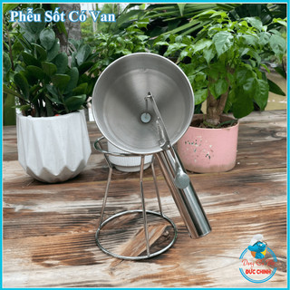 Phễu Sốt Có Van Inox Cao Cấp – Dụng Cụ Rót Bột, Kem, Sốt Nhà Hàng