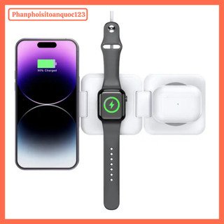Đế Sạc Không Dây 3IN1 – Sạc Gập Tiện Lợi, Đa Năng Cho Iphone/Apple Watch/AirPods