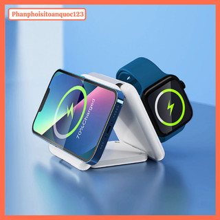 Đế Sạc Không Dây 3IN1 – Sạc Gập Tiện Lợi, Đa Năng Cho Iphone/Apple Watch/AirPods