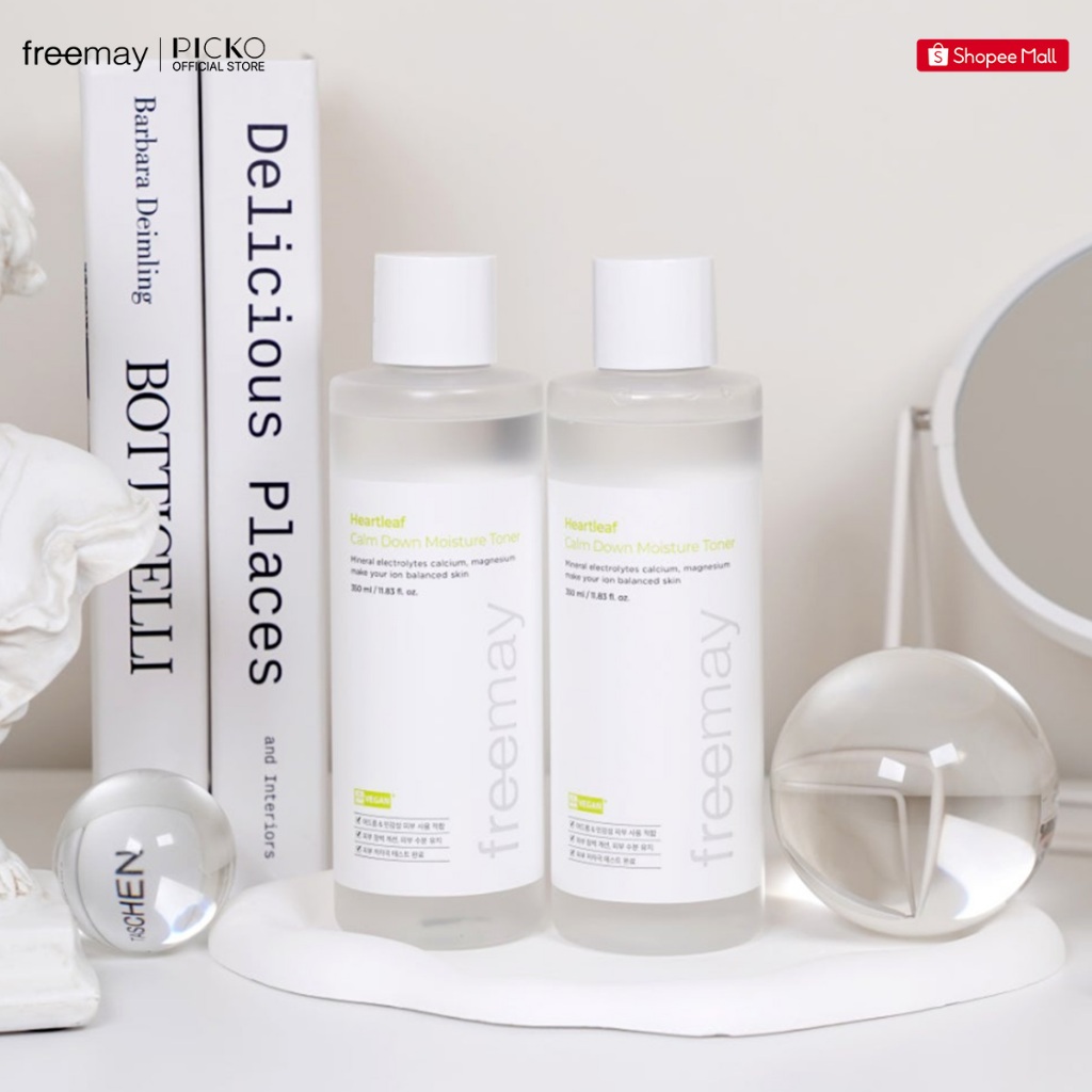 (Date 10/2027) Combo 2 Toner Freemay Thuần Chay Heartleaf Calm Down Moisture - Dưỡng Ẩm Da, Làm Diu Da  (350ml x 2 chai)