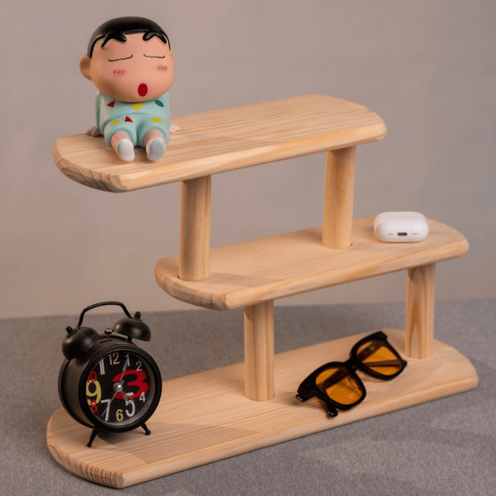 [CHỐNG MỐC] Kệ Gỗ Mini Để Bàn Trang Trí, Giá Đỡ Đồng Hồ Trưng Bày Đồ Decor Để Bàn Học - [TV-D012]