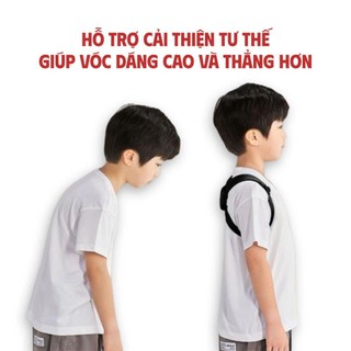 Đai Nhắc Nhở Tư Thế Thông Minh Báo Rung Cảm Biến 3 Chiều Chống Gù Lưng Cho Trẻ Em & Người Lớn